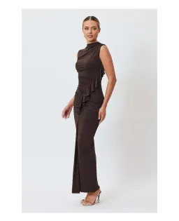 Bianca & Bridgett Amara Maxi Dress Brown size 14 for rent on The Volte - image 2