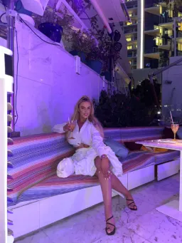 White cotton crop skirt long for rent on The Volte - image 1