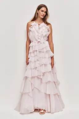 Aje Cleo Gown in Pastel Pink for rent on The Volte - image 1