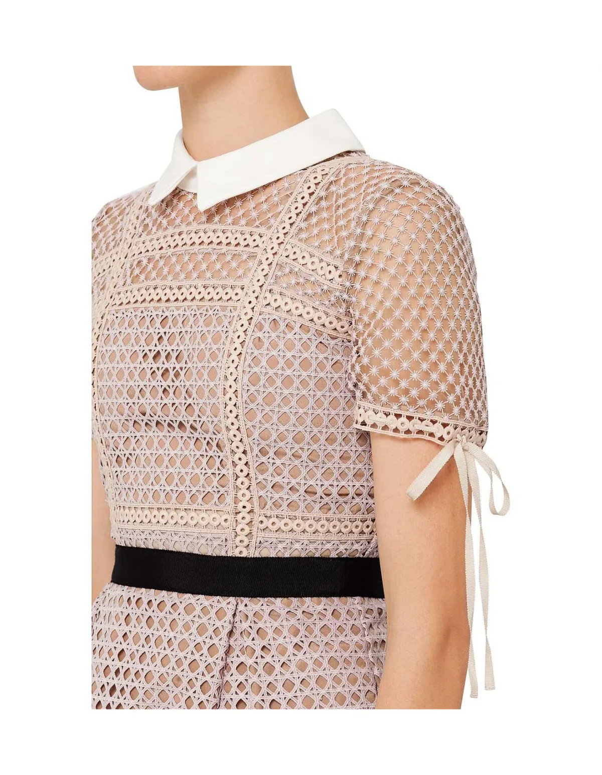 Self Portrait Cross Hatch Tiered Midi Dress - Image 3