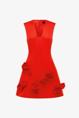 Leo Lin Briana V Neck Mini Dress; size 10 for rent on The Volte - image 6