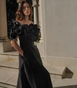 Aje Etta Midi Dress size 12 Black for rent on The Volte - image 2