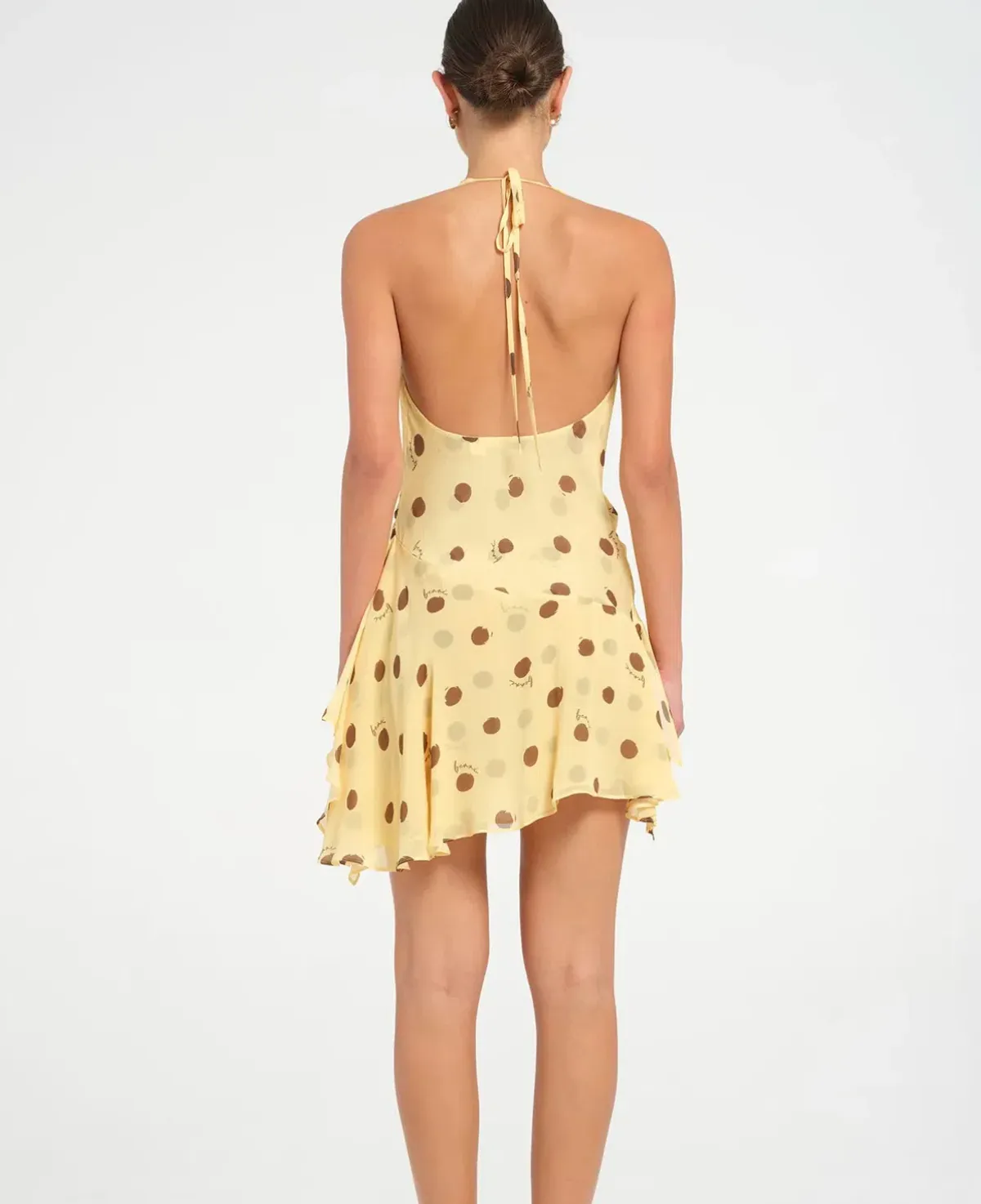 Benni Harlow Halter Mini Dress in Yellow size 8  - Image 2