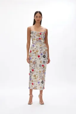 RACHEL GILBERT FRANCESCA GOWN DRESS SILVER MULTI SIZE 1 AU 8 for rent on The Volte - image 1