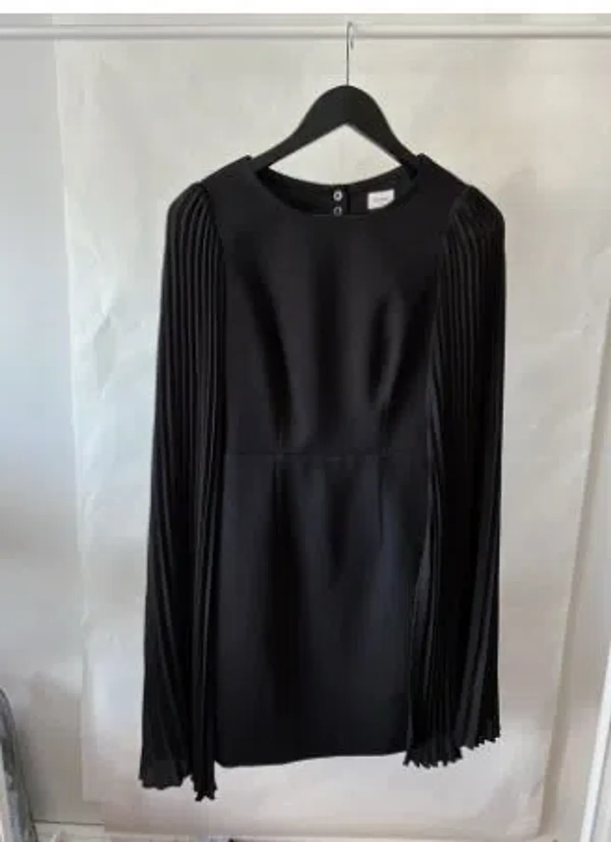 Sheike Black Pleated Sleeve Dress Size 8  - Image 2