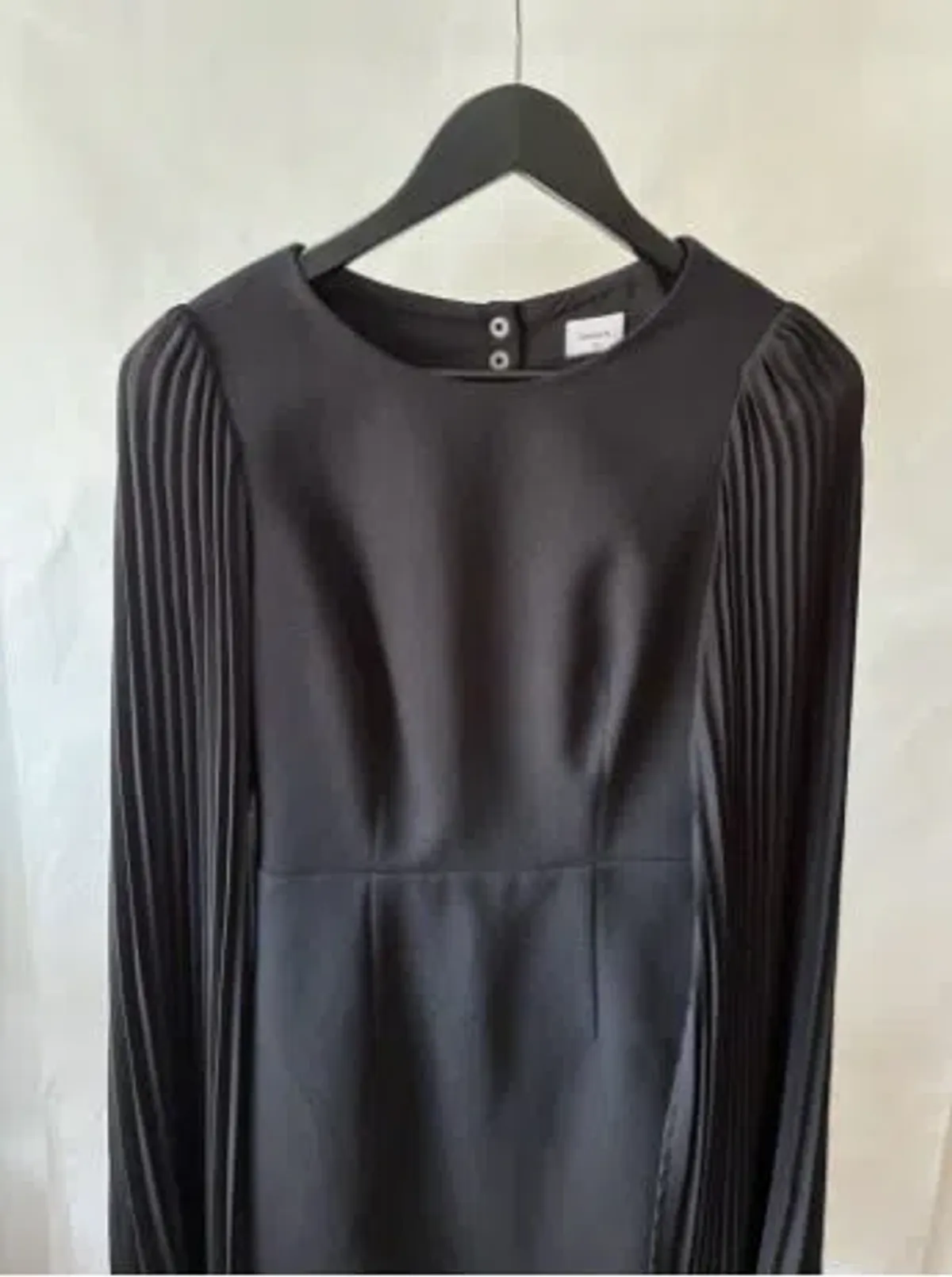 Sheike Black Pleated Sleeve Dress Size 8  - Image 3