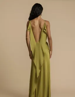 Arcina Ori, Odessa Dress, Pistachio, Size M / 10 for rent on The Volte - image 6