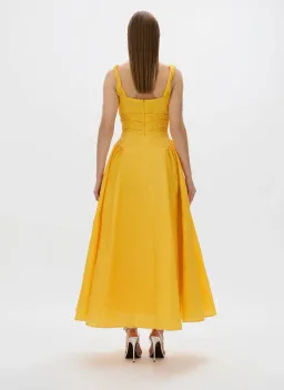 Rachel Gilbert Sophia Strap Dress Gold 0/AU6 for rent on The Volte - image 3