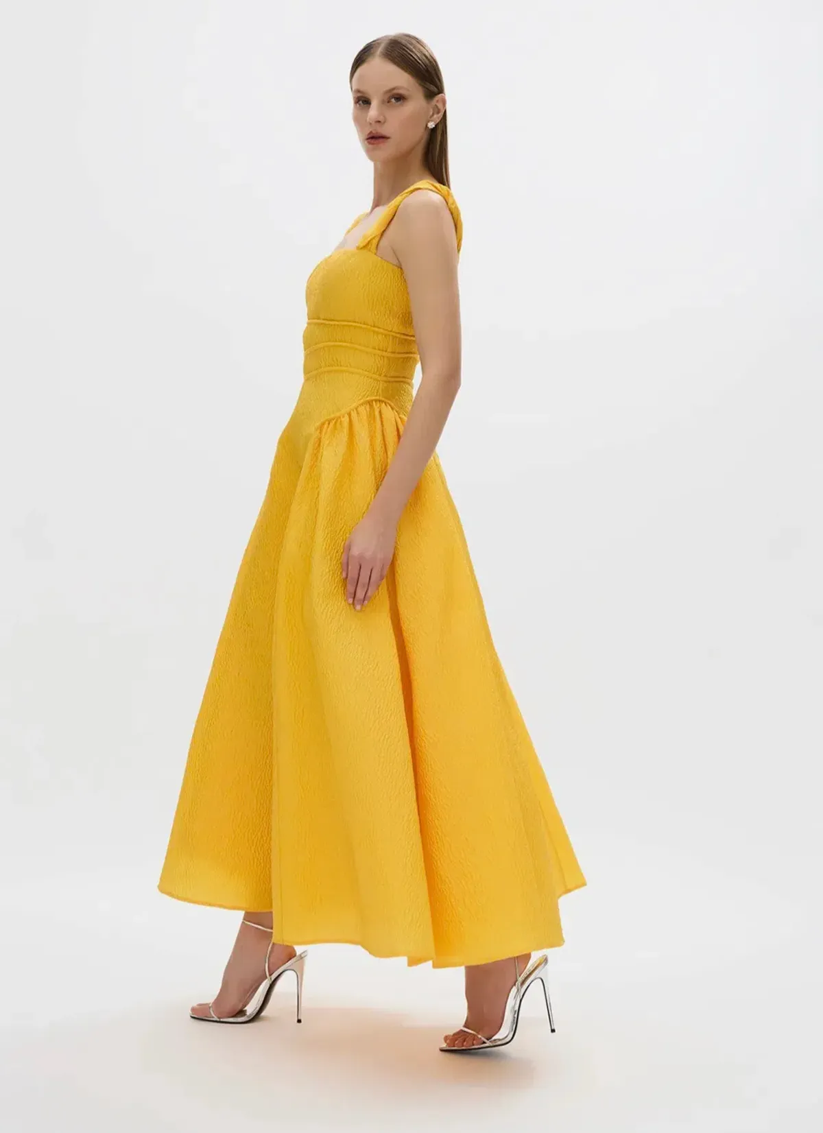 Rachel Gilbert Sophia Strap Dress Gold 0/AU6 - Image 2