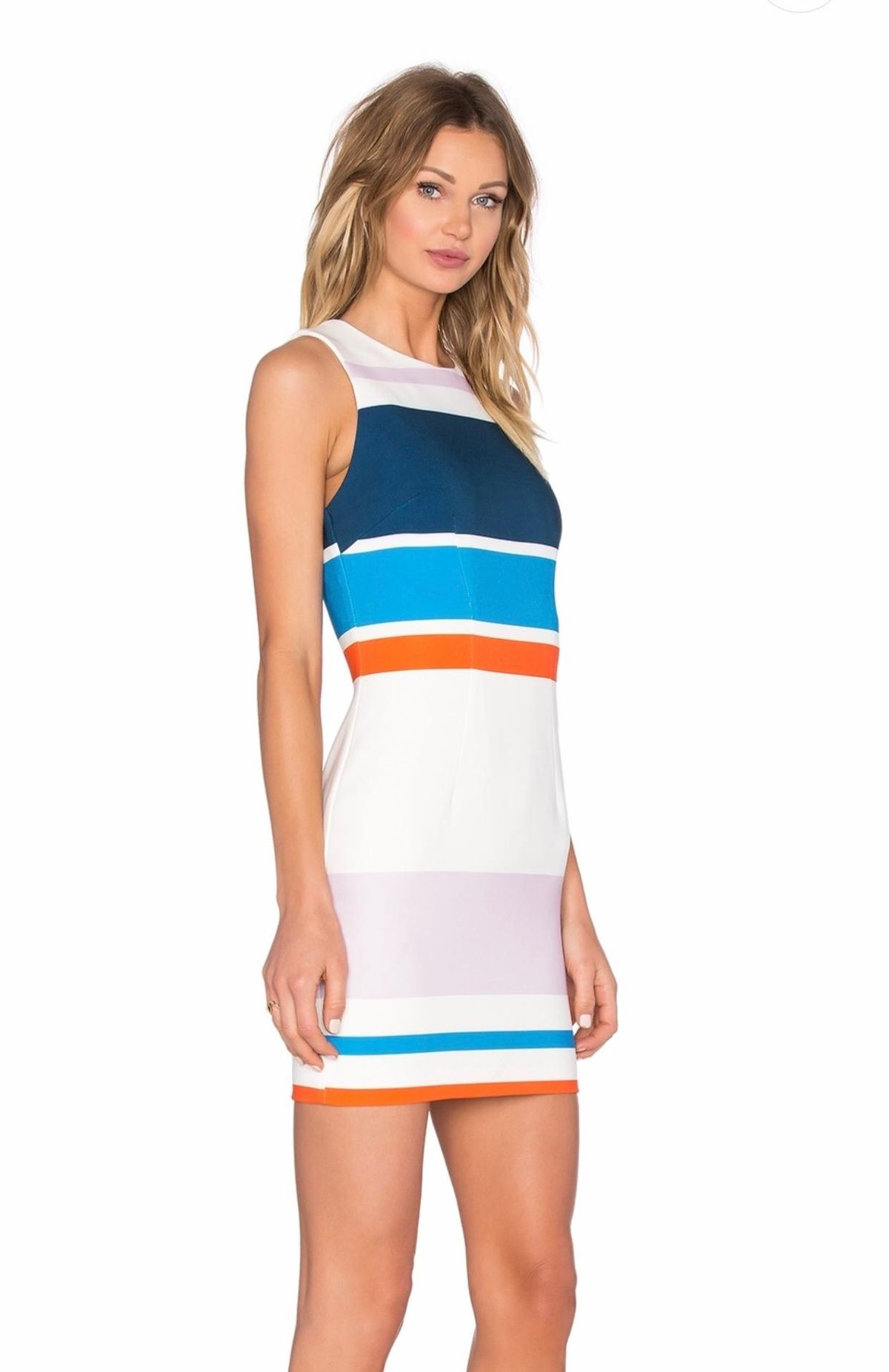 By Johnny Signal Stripe Mini Dress Print Size 8 - Image 3