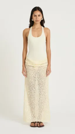 Benni Ariel Maxi Dress in Shell Size 8  for rent on The Volte - image 4