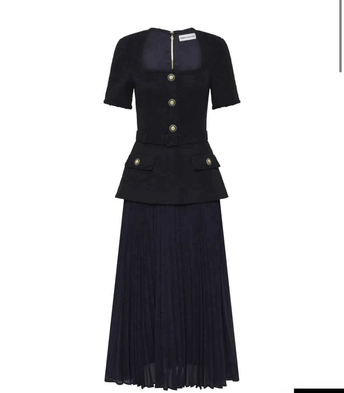 Rebecca Vallance Navy Jonie Midi Dress AU 10 - Image 2