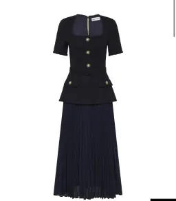 Rebecca Vallance Navy Jonie Midi Dress AU 10 for rent on The Volte - image 2