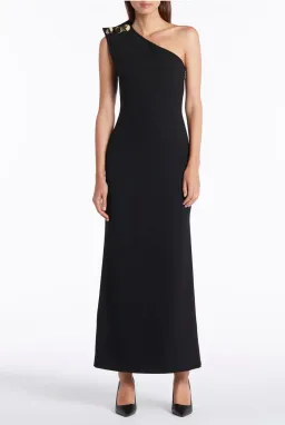 Carla Zampatti Diana Gown Black size 12 for rent on The Volte - image 1