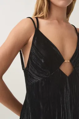 AJE Moonbow Velvet Maxi Dress in Black Size L AU&UK 12  for rent on The Volte - image 1