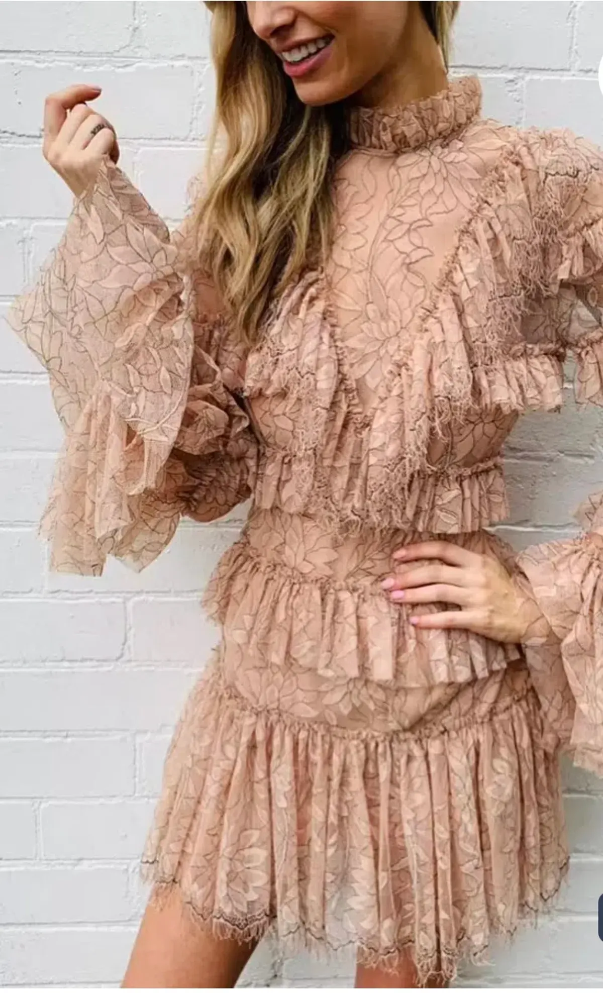 Alice McCall Calypso Mini Dress, Blush Size 10 - Image 5