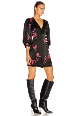 Ganni Crystal Button Floral Mini Dress Size AU 8 / S for rent on The Volte - image 4