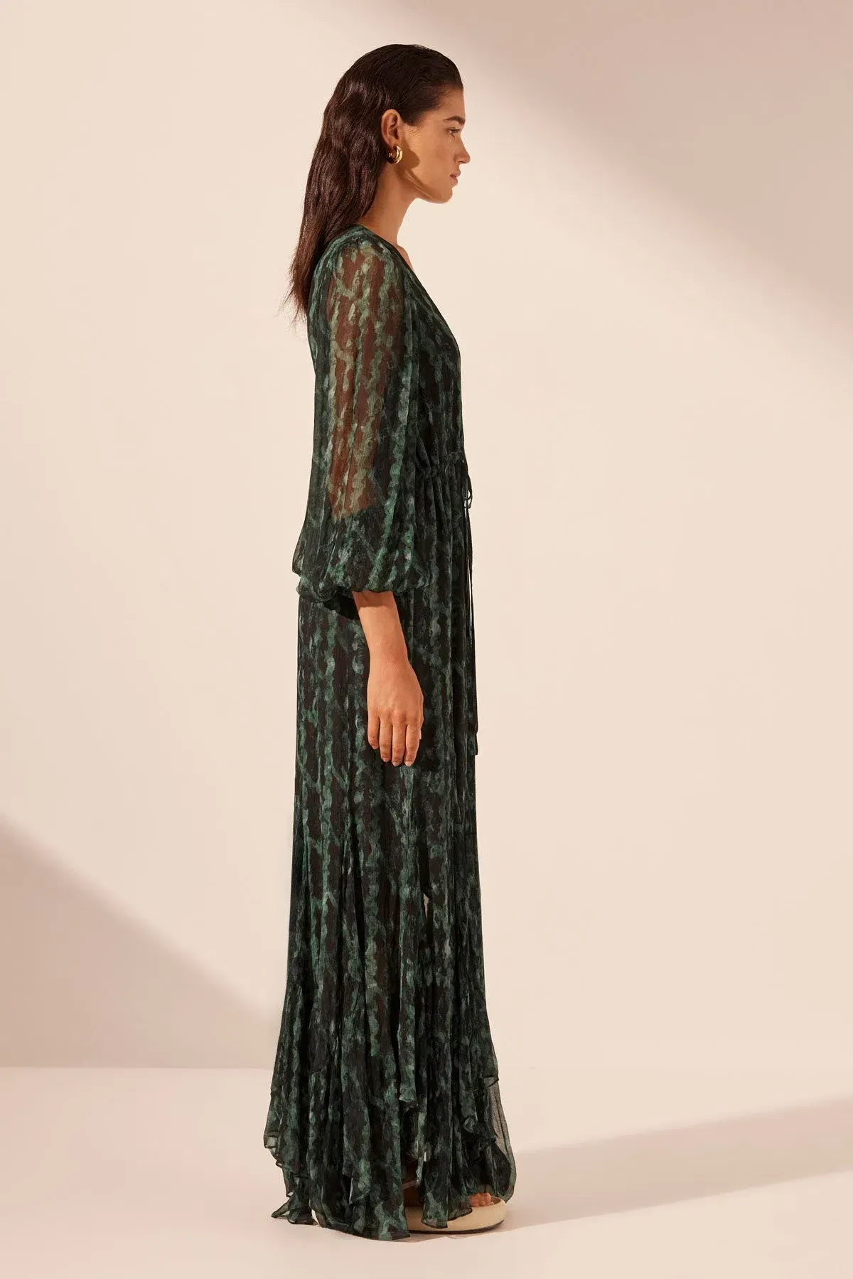 Shona Joy Green Remi Lace Front Maxi Dress AU 18 / XXL - Image 3