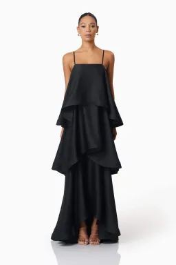 Elliatt Tilly Tiered Maxi Dress size XL / 14 Black  for rent on The Volte - image 4
