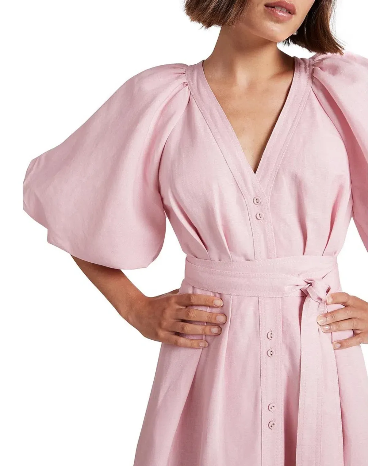 Aje Evermore Midi Dress Rose Pink Size 14 - Image 3