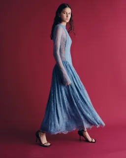 Hansen And Gretel Violetta Lace Dress Steel Grey Size 10 for rent on The Volte - image 7