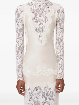 Rabanne White Lace Jersey Maxi Dress size 36 for rent on The Volte - image 5