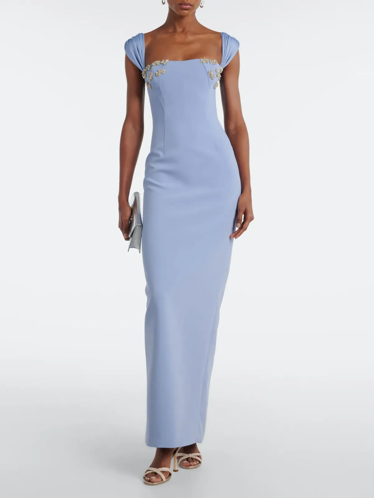 Rachel Gilbert Malia Maxi Gown in Blue Size AU 8 - Image 1