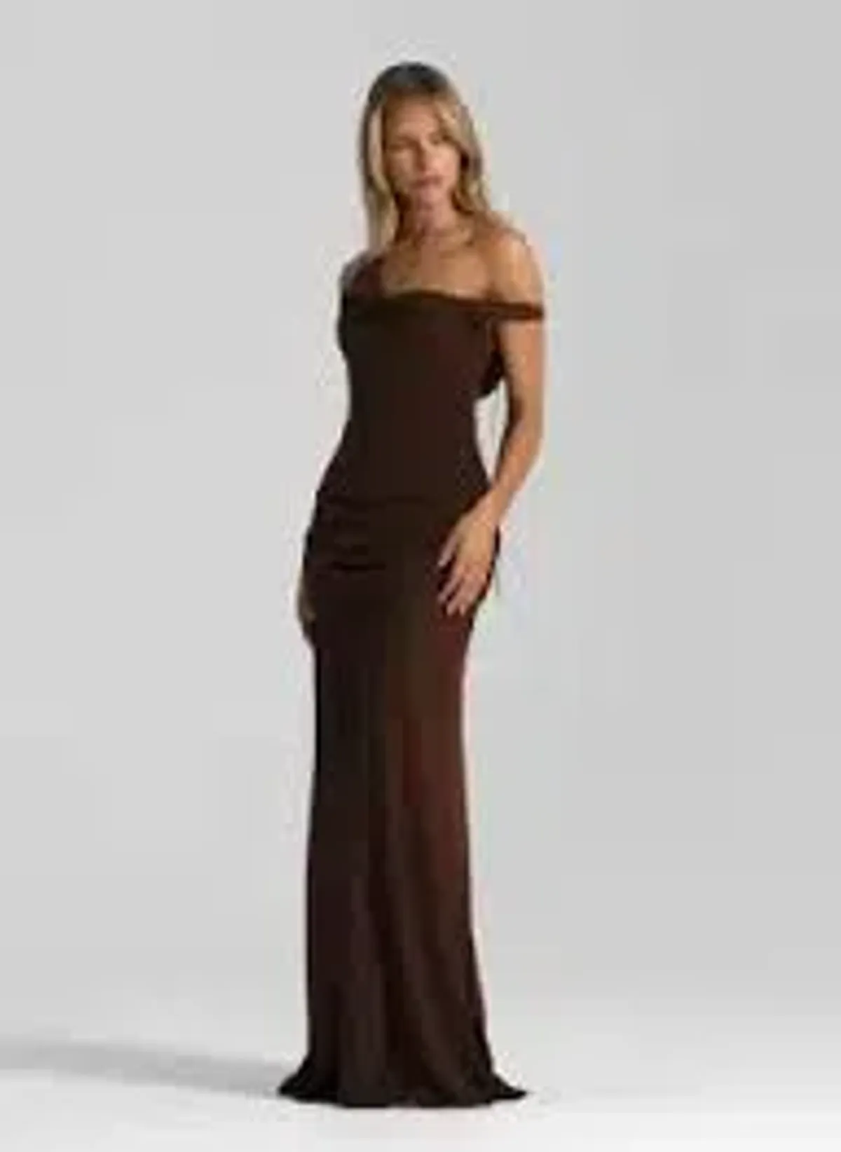 NATALIE ROLT CADENCE MAXI GOWN BROWN SIZE 8 - Image 2