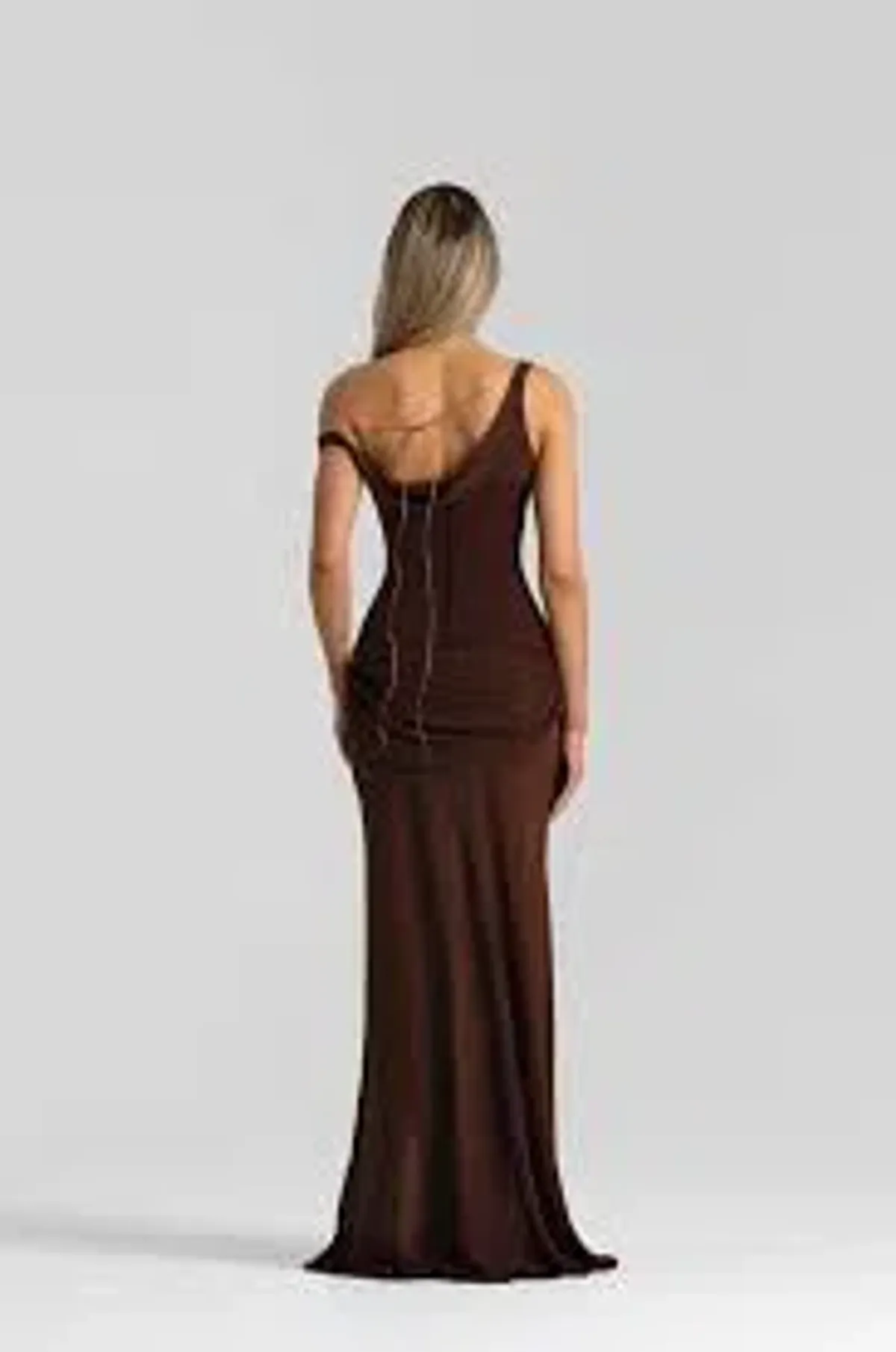 NATALIE ROLT CADENCE MAXI GOWN BROWN SIZE 8 - Image 3