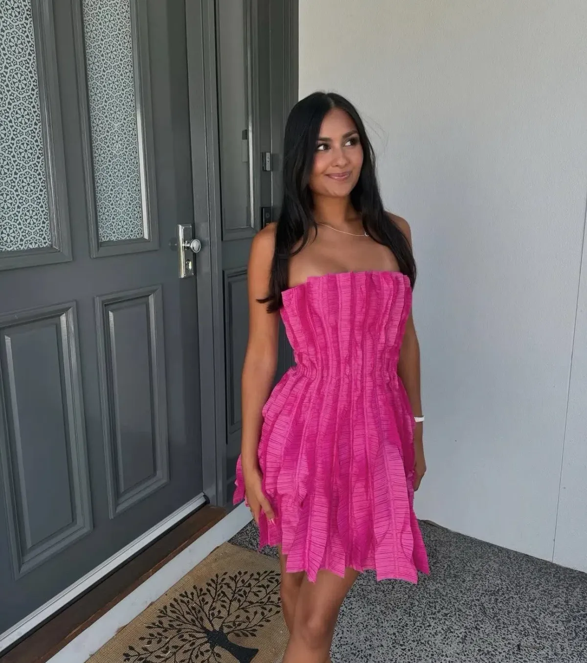 Aje Hybrid Sleeveless Mini Dress Size 8 Fuchsia Rose  - Image 1