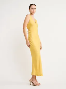 Sovere Arcade Slip Dress In Golden Size 6 for rent on The Volte - image 4