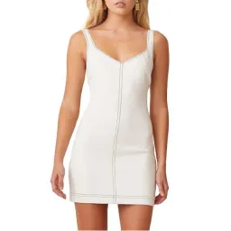 Bec & Bridge - Noah Mini Dress - White - Size 12 for rent on The Volte - image 1