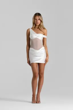Natalie Rolt Elodie Mini Dress in White Size 6 for rent on The Volte - image 1