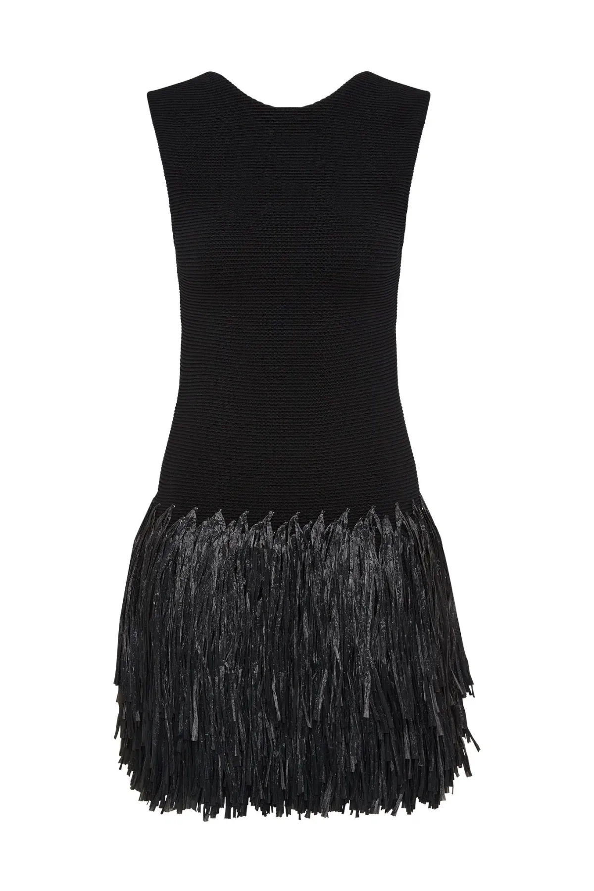 AJE Rushes Raffia Mini Dress Black Small S 8 - Image 1