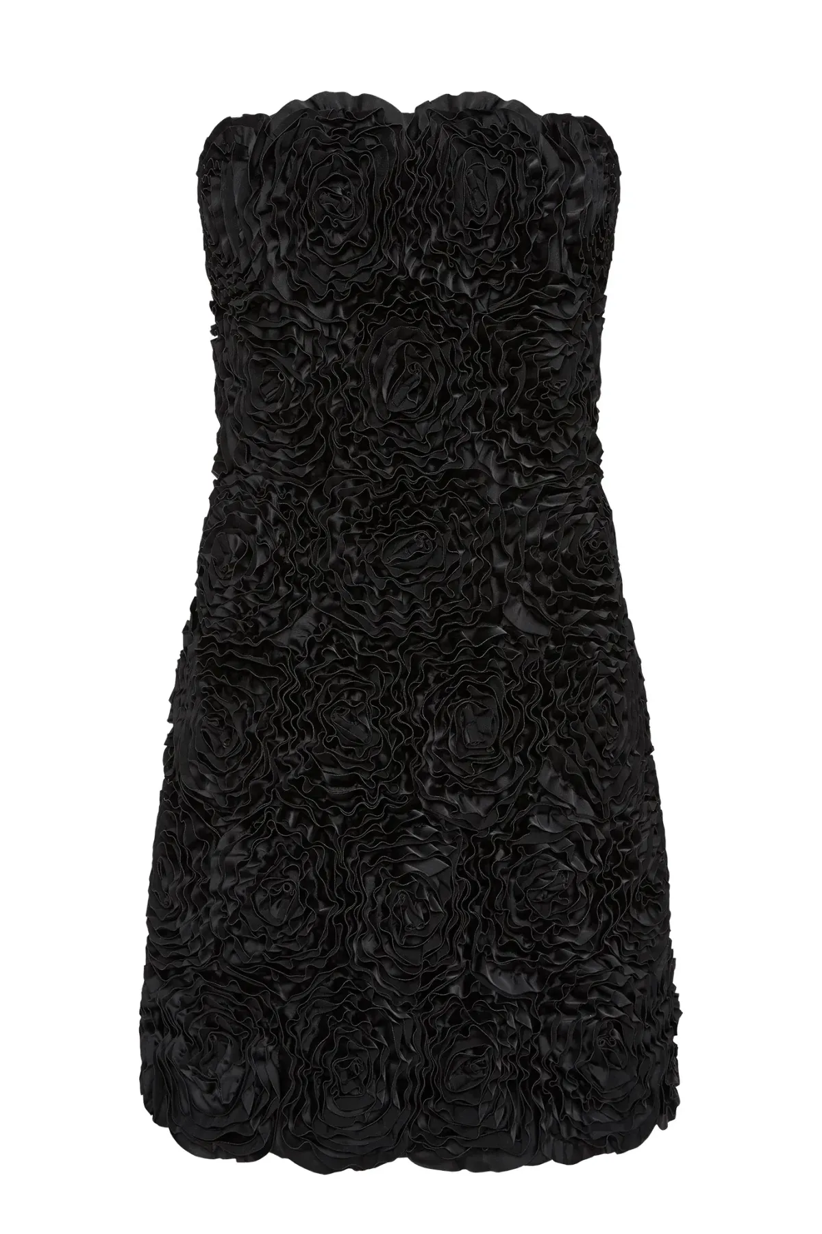 AJE Gazer Rosette Rose Mini Dress Black Medium M 10 - Image 1