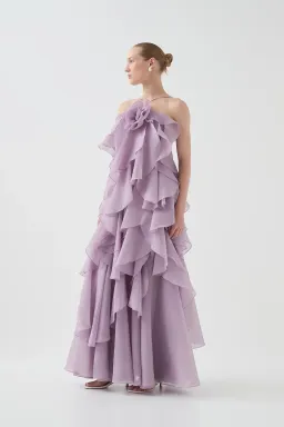 Aje / Pandorea Layered Maxi Dress / Lilac / Size 12 (Fits 12-16) for rent on The Volte - image 3