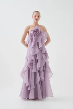Aje / Pandorea Layered Maxi Dress / Lilac / (Fits 12-16) for rent on The Volte - image 2