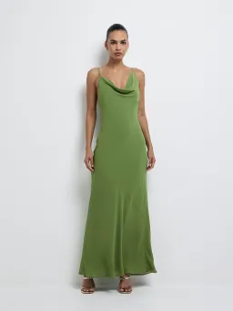 Sheike Anya Maxi Dress Green Size 10 for rent on The Volte - image 5