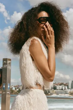 Vrg Grl Vivia Fringe Top & Devyn Fringe Midi Skirt Size 8 for rent on The Volte - image 2