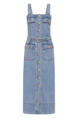 AJE HOLLAND DENIM MIDI DRESS (Size 14) for rent on The Volte - image 6
