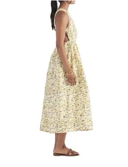 Elka Collective Mari Sleeveless Midi Dress in Citrus Print. Size 8 for rent on The Volte - image 9