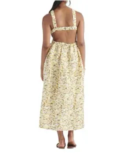 Elka Collective Mari Sleeveless Midi Dress in Citrus Print. Size 8 for rent on The Volte - image 10