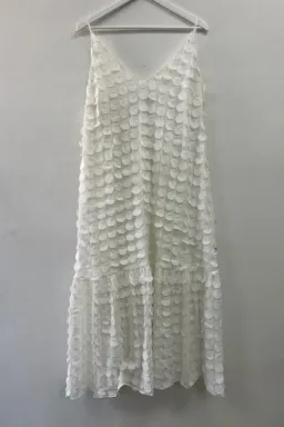 Sheike White Heaven V Neck Maxi Dress. Size 8 for rent on The Volte - image 7