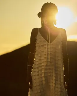 Sheike White Heaven V Neck Maxi Dress. Size 8 for rent on The Volte - image 4