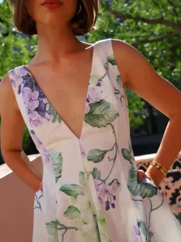 By Nicola - Sleeveless Wavy Mini Dress in Garden Party for rent on The Volte - image 5