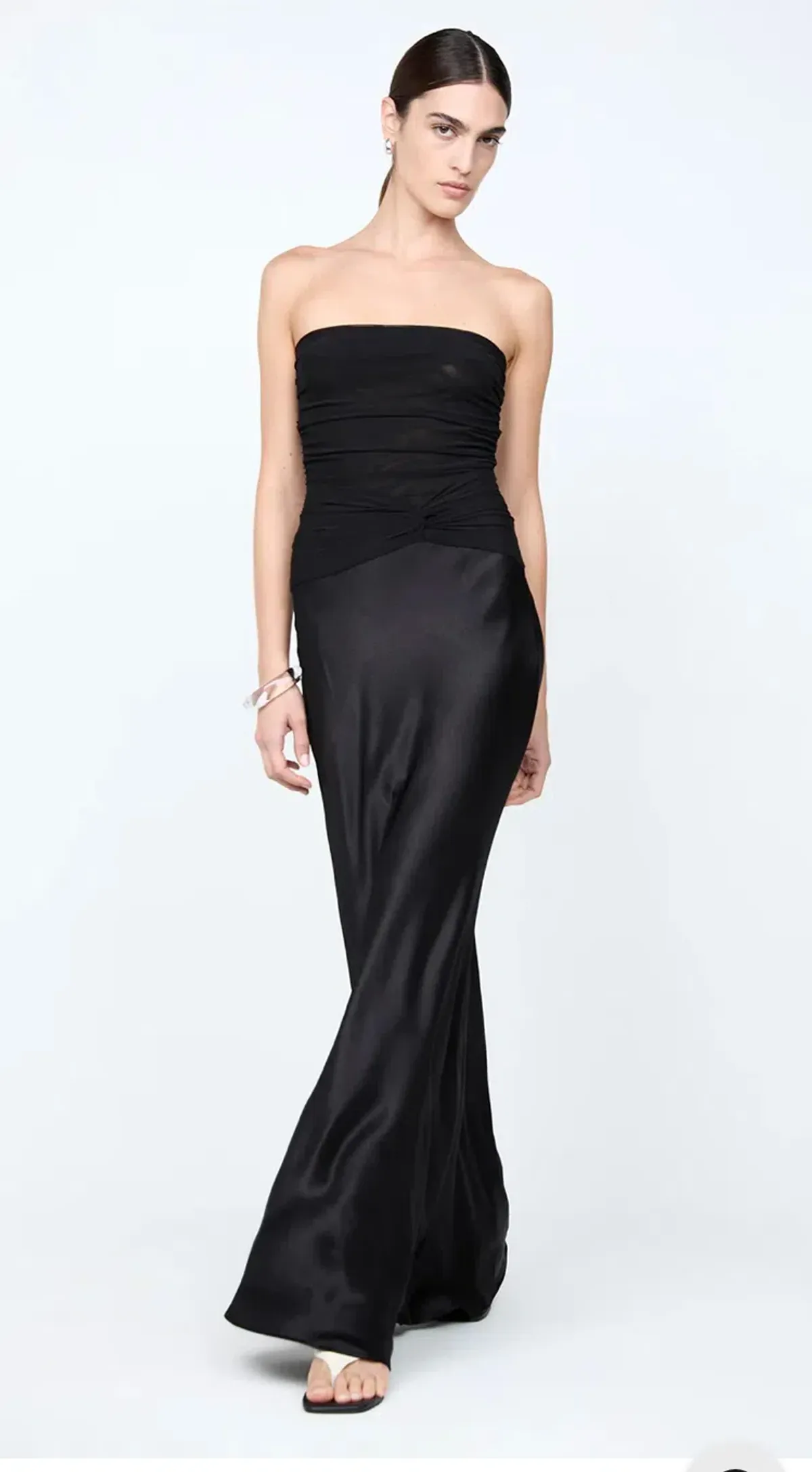 BEC & BRIDGE MILLAH STRAPLESS MAXI DRESS BLACK SIZE AU 6 - Image 1