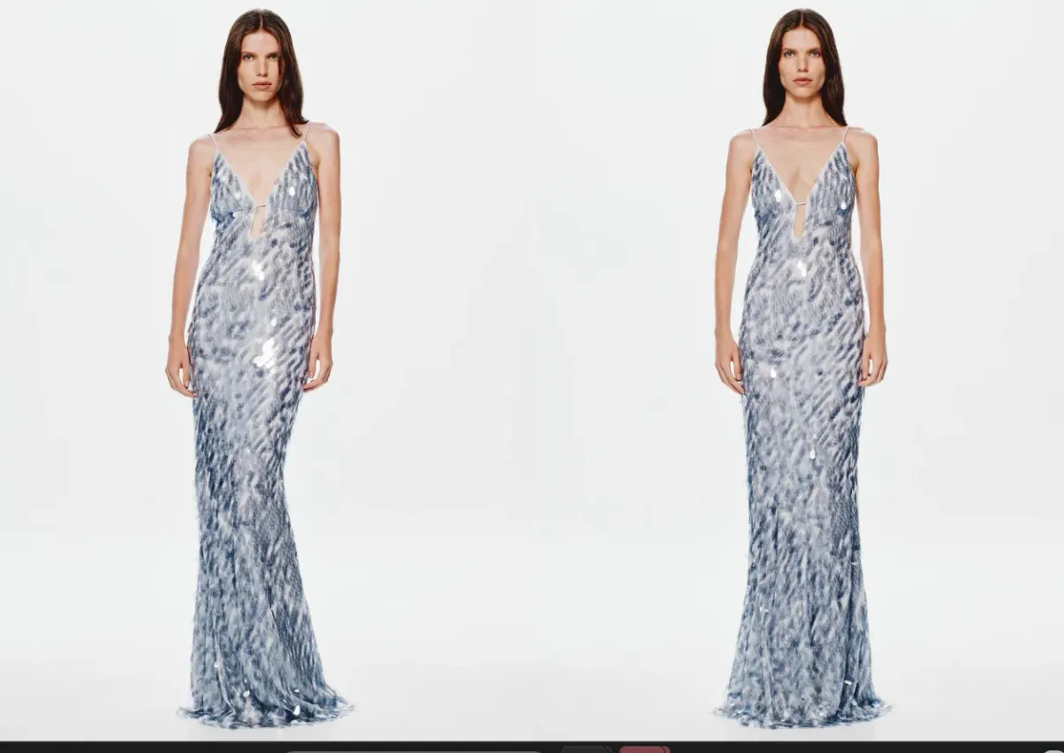 THE SAPPHIRE SEQUIN DRESS - size medium - Image 2