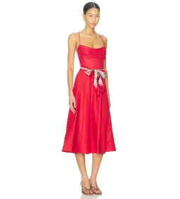 Zimmermann Rebellion Tuck Midi Dress Red Size 2 AU 12 for rent on The Volte - image 3
