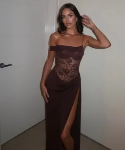 Natalie Rolt Sloane Dress Espresso Size 8  for rent on The Volte - image 2