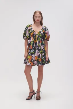 Aje Gabrielle Plunge Mini Dress Midnight Floral Size 14 for rent on The Volte - image 2
